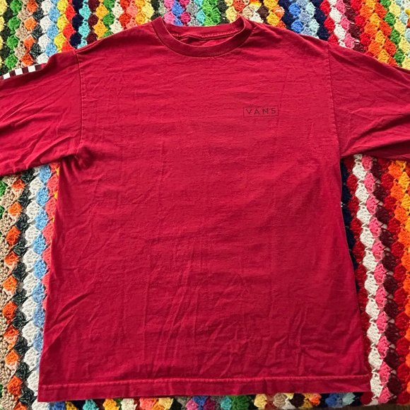 Vans Emblem Checkerboard Long Sleeve Crewneck Skate Pullover Tee Off the… - Picture 7 of 12